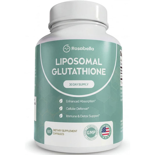 Liposomal Glutathione 500mg – High Absorption Glutathione Supplement, Antioxidant Support, Cellular Health & Detox Support, 60 Capsules, 30 Day Supply, Daily Antioxidant Capsules